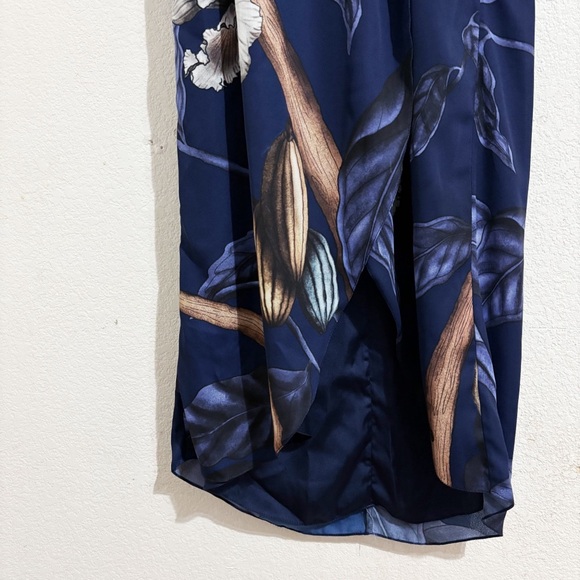 Johanna Ortiz‎ Reino Vegetal Printed Wrap Midi Dress in Blue Floral - Picture 7 of 9